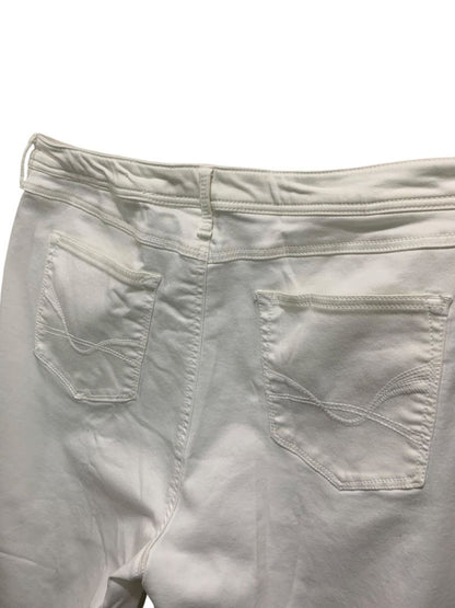 Size 24W Westport Womens White Stretch Capri Pants