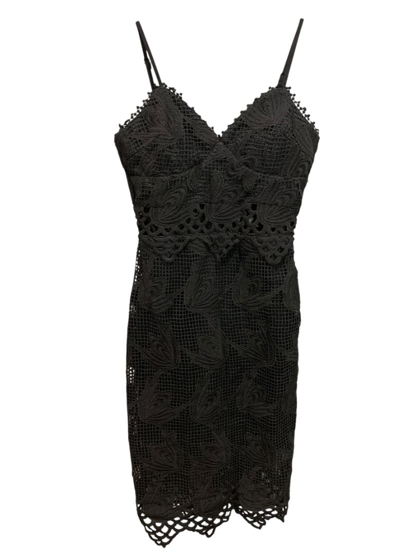 Small Aqua Urban Outfitters Black Lace V-Neck New Dress