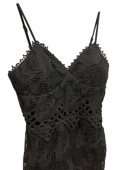 Small Aqua Urban Outfitters Black Lace V-Neck New Dress