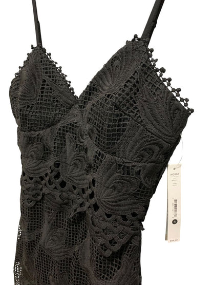Small Aqua Urban Outfitters Black Lace V-Neck New Dress