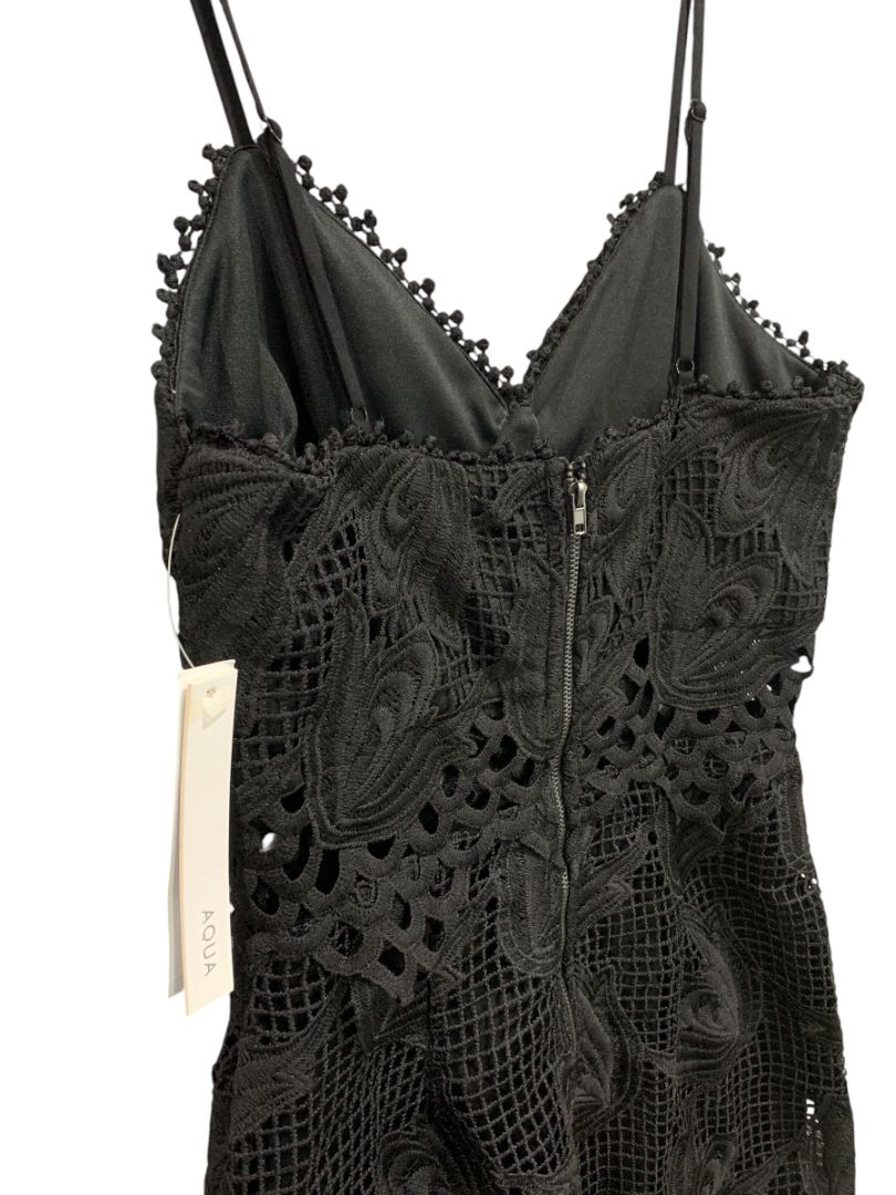 Small Aqua Urban Outfitters Black Lace V-Neck New Dress