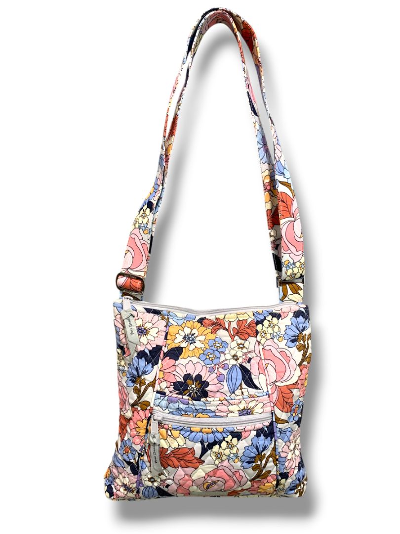 Vera Bradley Hipster Crossbody Bag Aloha Blooms Quilted Cotton