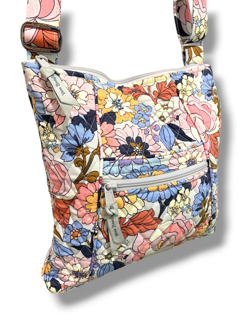 Vera Bradley Hipster Crossbody Bag Aloha Blooms Quilted Cotton
