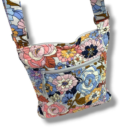 Vera Bradley Hipster Crossbody Bag Aloha Blooms Quilted Cotton