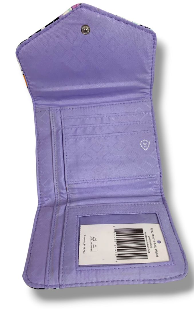 Vera Bradley RFID Mini Tri-Fold Wallet Maddalena Paisley Soft