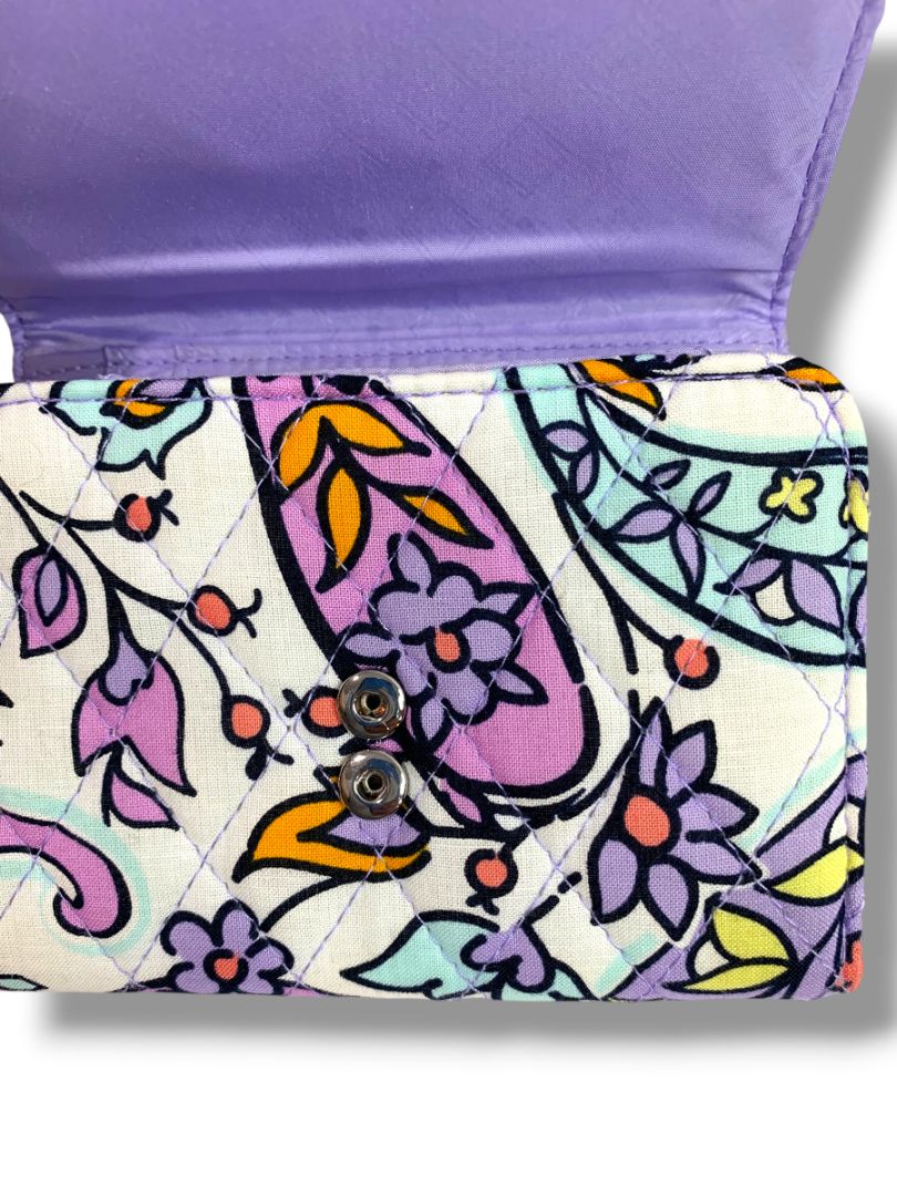 Vera Bradley RFID Mini Tri-Fold Wallet Maddalena Paisley Soft