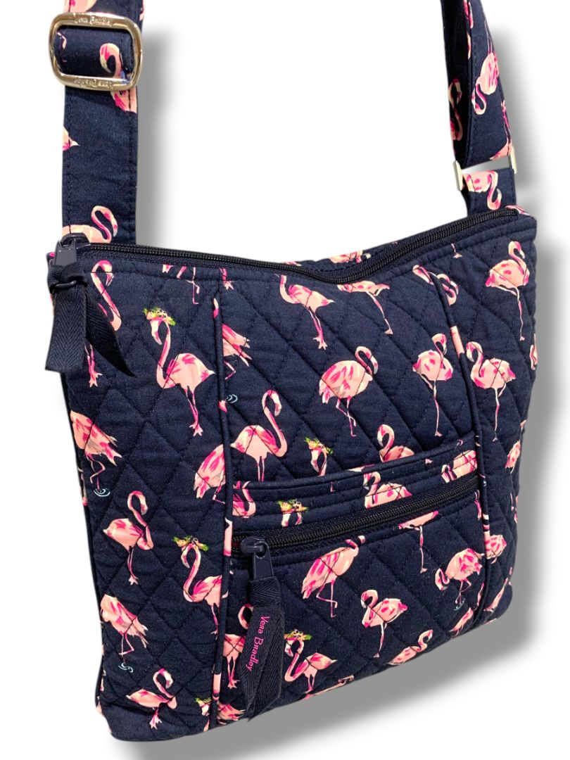 Vera Bradley Hipster Crossbody Bag Flamingo Fiesta Quilted Cotton