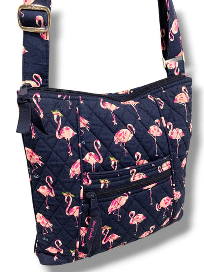 Vera Bradley Hipster Crossbody Bag Flamingo Fiesta Quilted Cotton