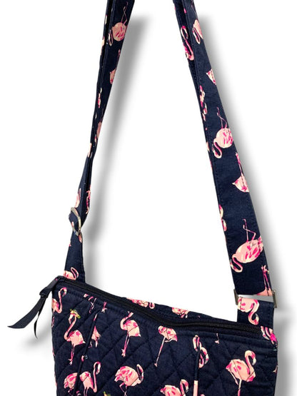 Vera Bradley Hipster Crossbody Bag Flamingo Fiesta Quilted Cotton