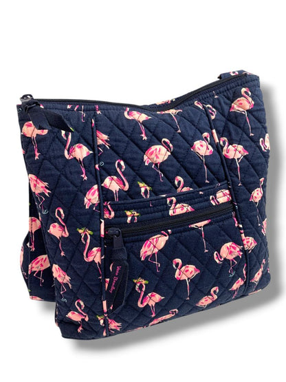 Vera Bradley Hipster Crossbody Bag Flamingo Fiesta Quilted Cotton