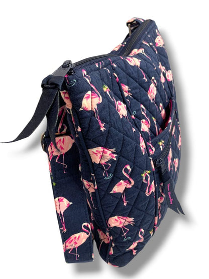 Vera Bradley Hipster Crossbody Bag Flamingo Fiesta Quilted Cotton
