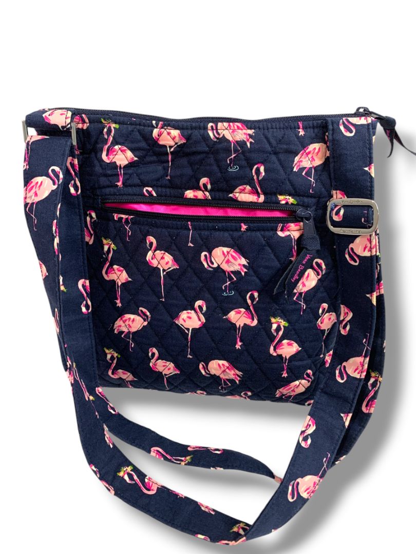 Vera Bradley Hipster Crossbody Bag Flamingo Fiesta Quilted Cotton