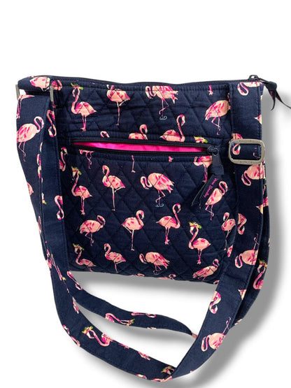 Vera Bradley Hipster Crossbody Bag Flamingo Fiesta Quilted Cotton