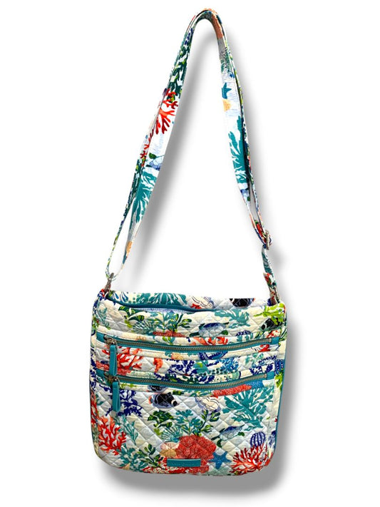 Vera Bradley Triple Zip Hipster Crossbody Bag in Shore Thing Ocean Pattern