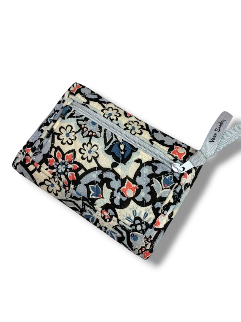 Vera Bradley Bi-Fold Snap RFID Wallet Lisbon Pattern Change Zip Pocket