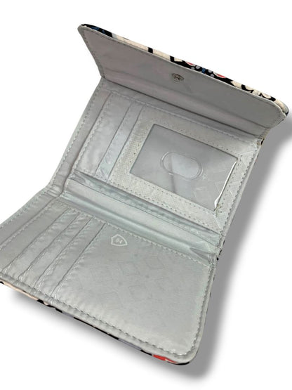 Vera Bradley Bi-Fold Snap RFID Wallet Lisbon Pattern Change Zip Pocket