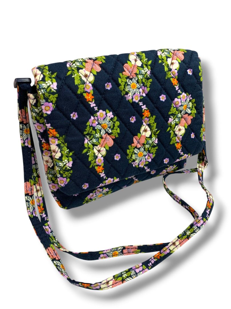 Vera Bradley Small Flap Hipster Bag in Paisley Rain Quilted Cotton Crossbody