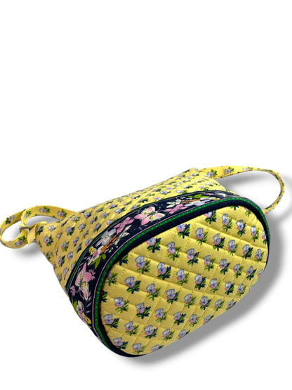 Vera Bradley Bucket Crossbody Bag Kinda Katherine Butter Yellow Floral