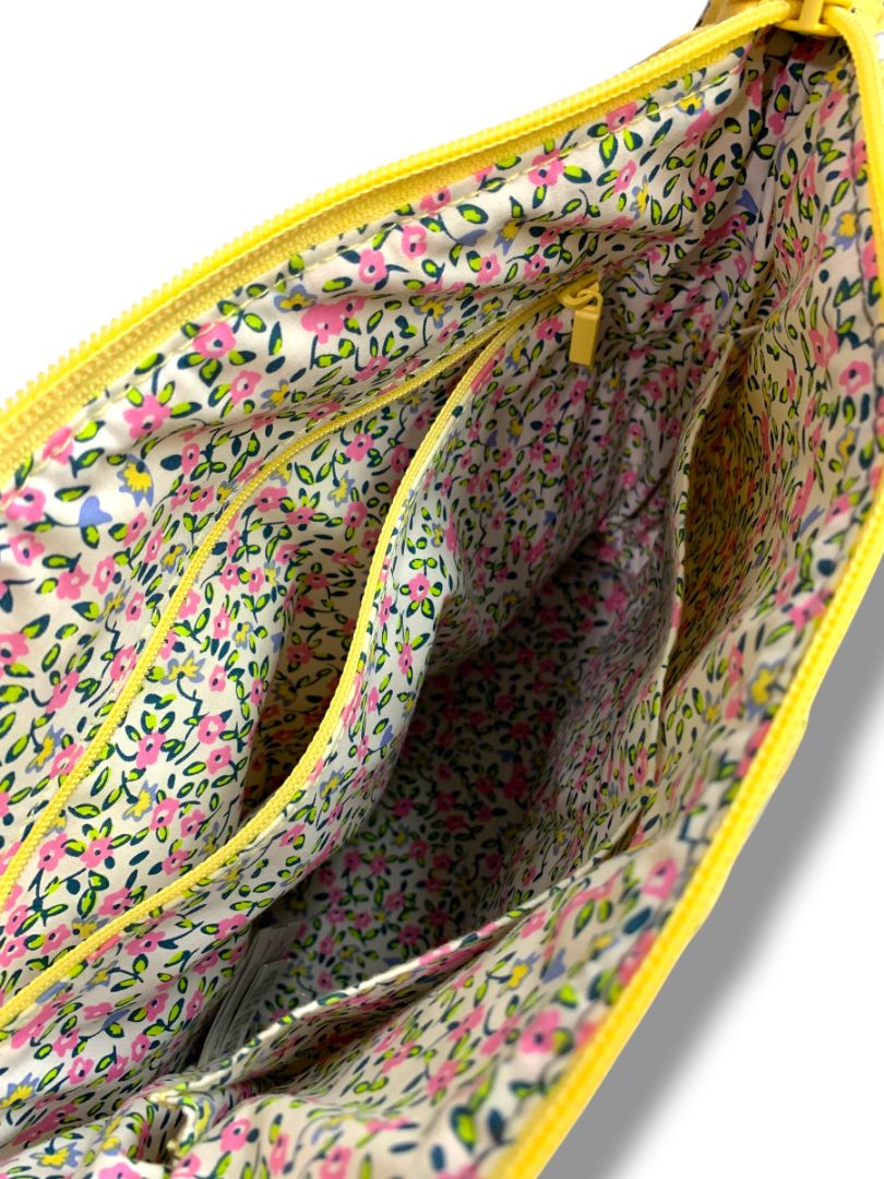 Vera Bradley Bucket Crossbody Bag Kinda Katherine Butter Yellow Floral