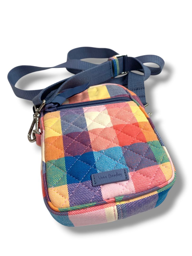 Vera Bradley Small Convertible Crossbody in Tropics Plaid RFID Bag