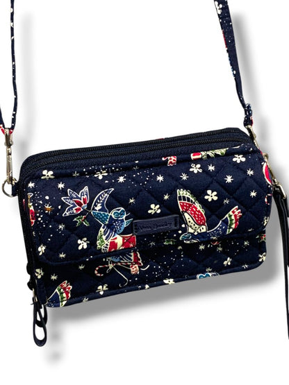 Vera Bradley All in One Crossbody Bag Holiday Owls RFID