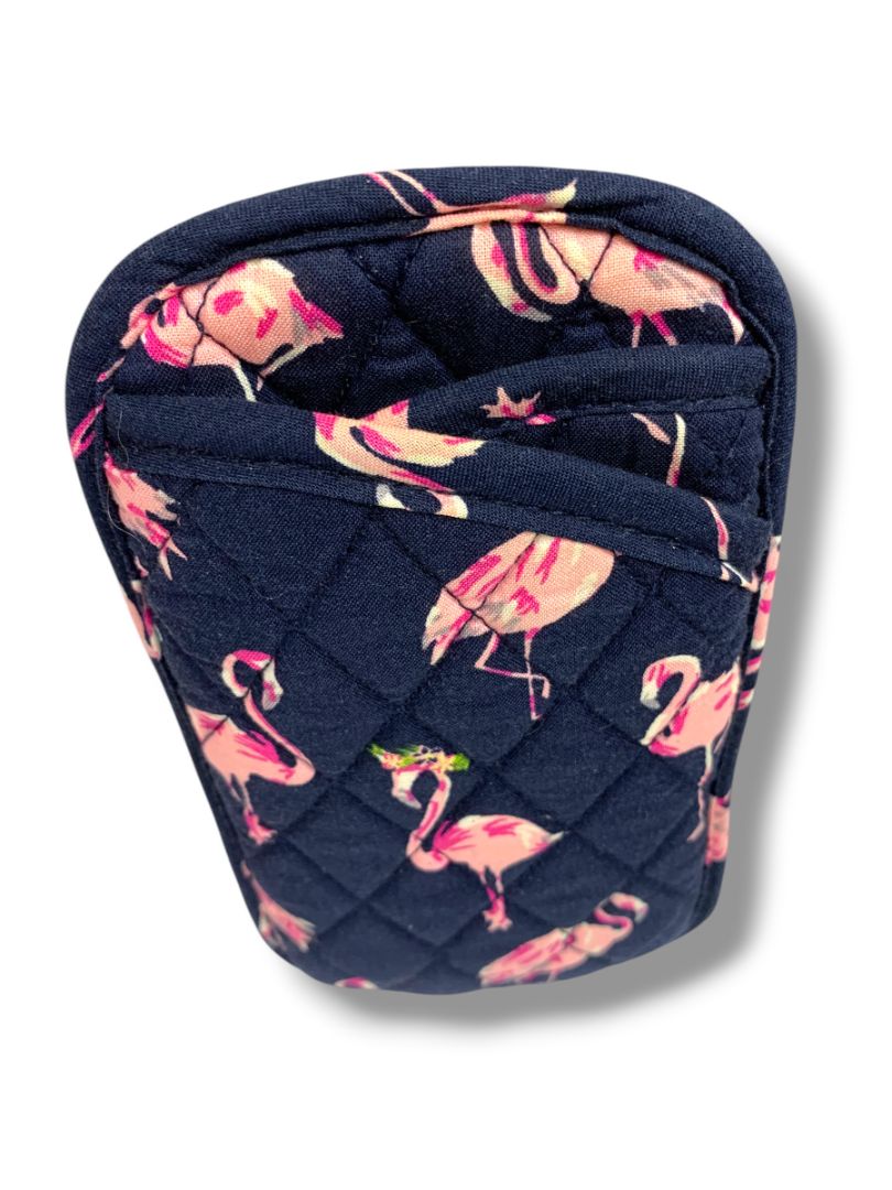 Vera Bradley Flamingo Fiesta Soft Eyeglasses Holder 2 Slip Pockets