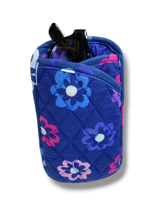 Vera Bradley Ellie Flowers Soft Eyeglasses Holder 2 Slip Pockets