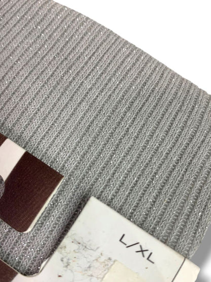 Size XL Via Spiga Womens New Tip Toe Legging Lurex Legging Gray Silver Sparkle