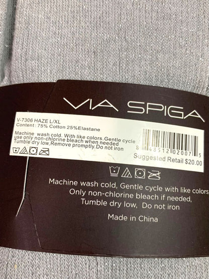 Size XL Via Spiga Womens New Tip Toe Legging Lurex Legging Gray Silver Sparkle