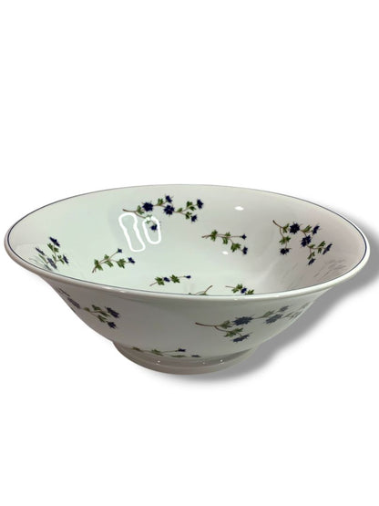 Barbeau by Pillivuyt Centerpiece Serving Bowl Blue Cornflower French Pottery 13"