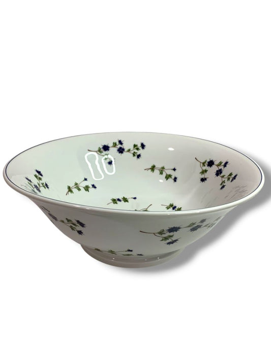 Barbeau by Pillivuyt Centerpiece Serving Bowl Blue Cornflower French Pottery 13"
