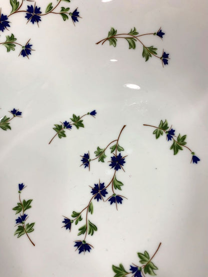 Barbeau by Pillivuyt Centerpiece Serving Bowl Blue Cornflower French Pottery 13"