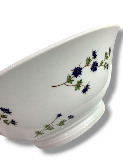 Barbeau by Pillivuyt Centerpiece Serving Bowl Blue Cornflower French Pottery 13"