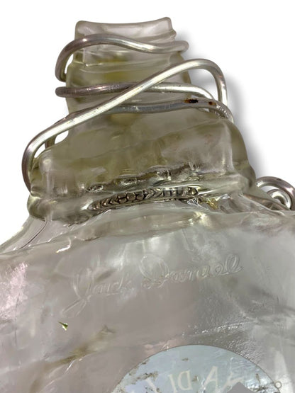 Vintage Luna di Luna Flattened Wine Bottle Glass Trinket Dish Upcycled 9"l x 5.5"w