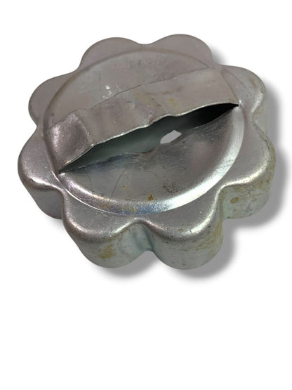 Lot of 7 Pastry Cookie Cutters Crimped Heart Leaf Flower Tin