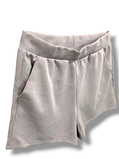 Medium Lazypants Womens Luxe Lounge Shorts Pockets Pull On Lavender