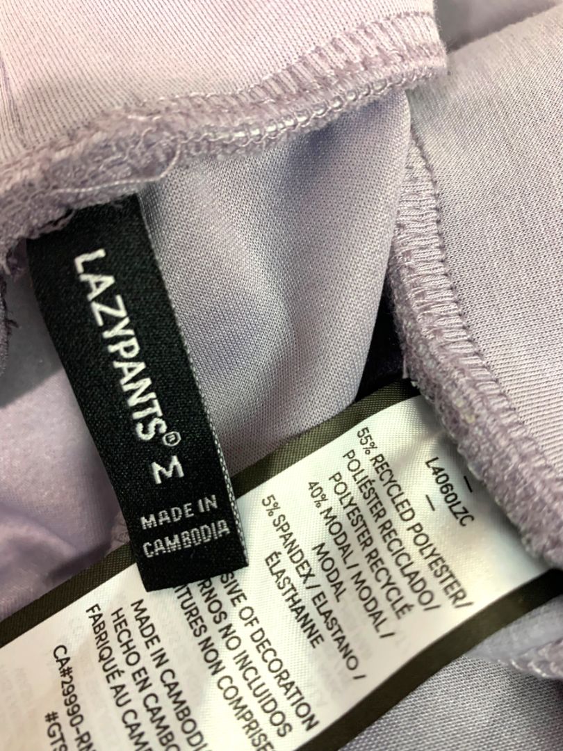 Medium Lazypants Womens Luxe Lounge Shorts Pockets Pull On Lavender