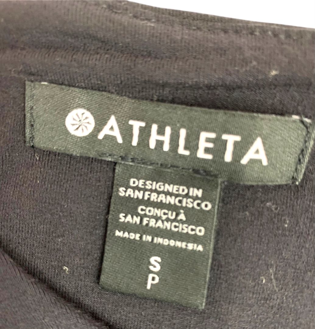 Small Athleta Black  Santorini Thera Lightweight Summer Activewear Dress
