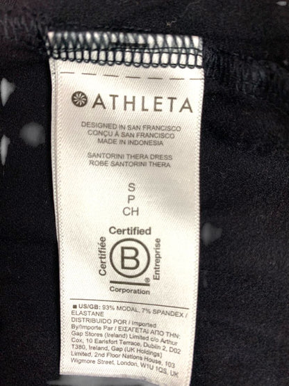 Small Athleta Black  Santorini Thera Lightweight Summer Activewear Dress