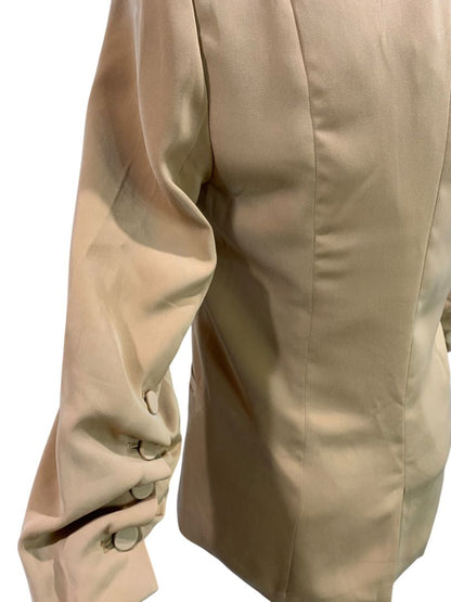 Size XS Z Supply Womens Blazer Lined Ruched Sleeve Sport Coat Brown
