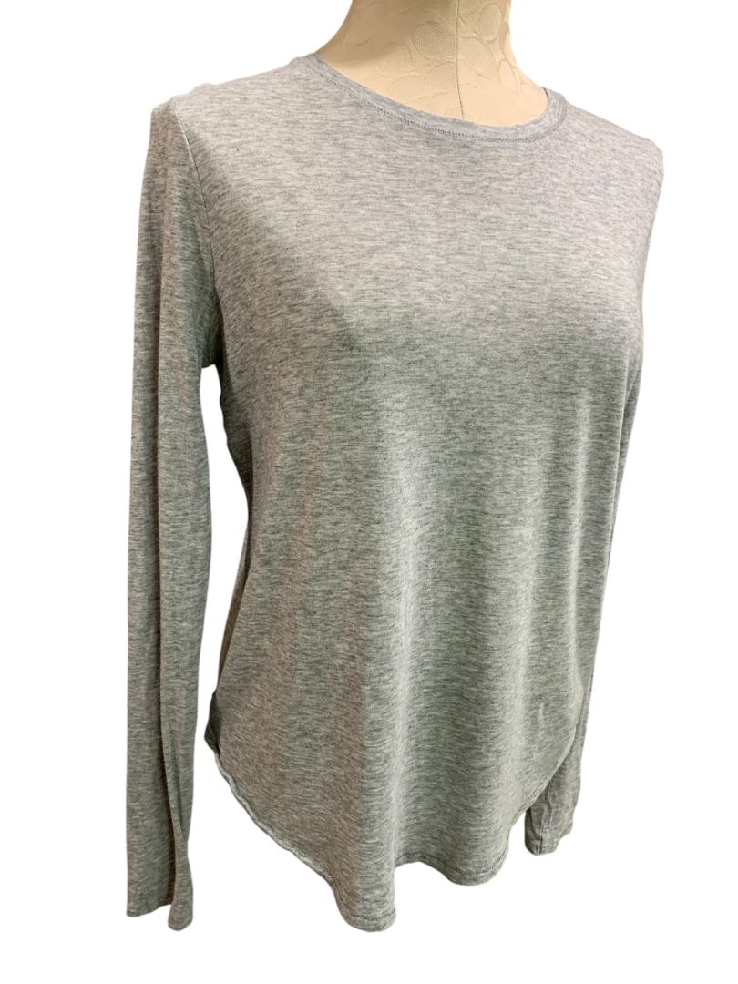 Small Vince Womens Gray Lightweight Long Sleeve Shirt Soft