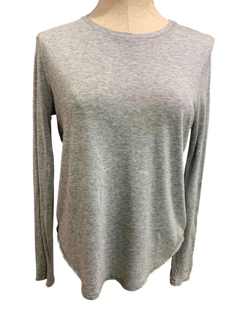 Small Vince Womens Gray Lightweight Long Sleeve Shirt Soft