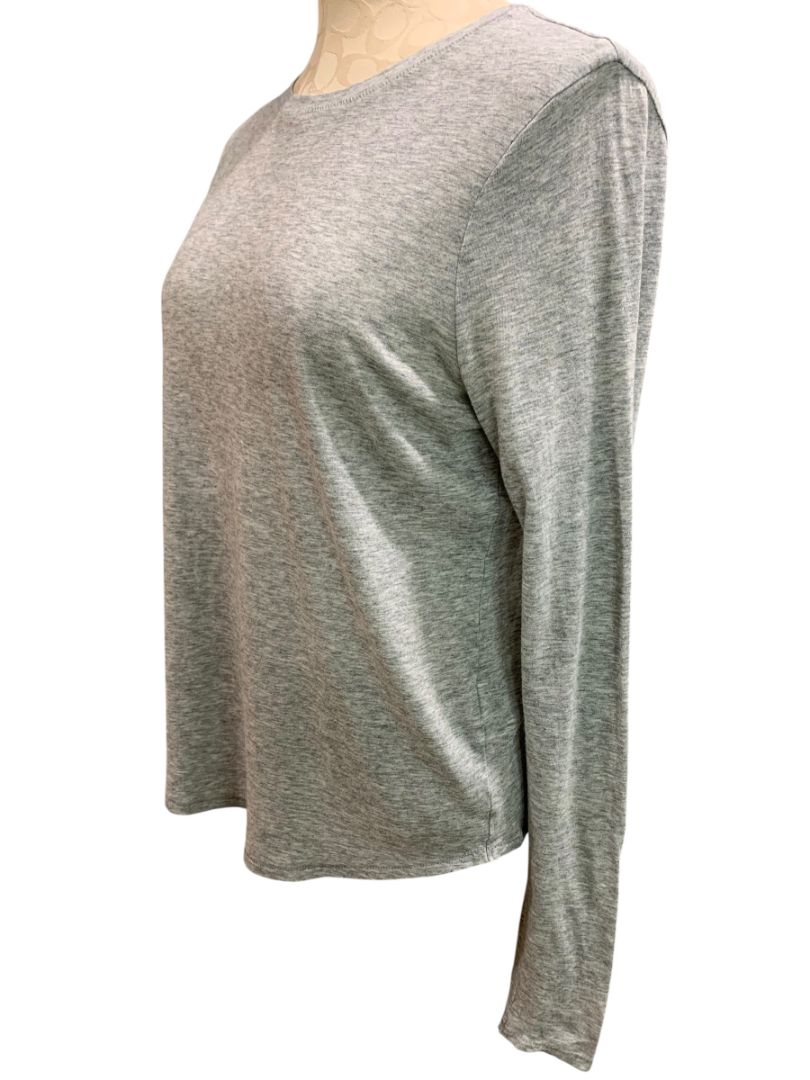 Small Vince Womens Gray Lightweight Long Sleeve Shirt Soft