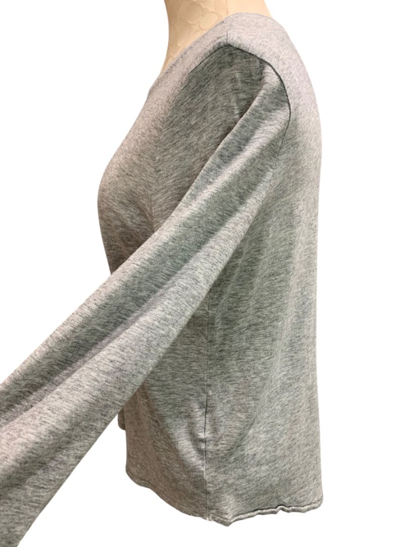Small Vince Womens Gray Lightweight Long Sleeve Shirt Soft