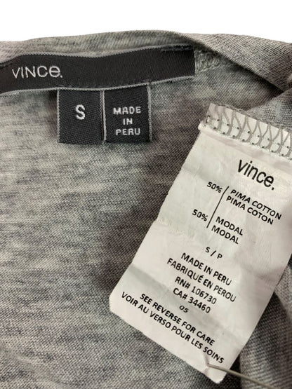 Small Vince Womens Gray Lightweight Long Sleeve Shirt Soft