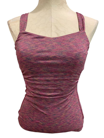 Small prAna Womens Twila Top Activewear Tank Purple Space Dye