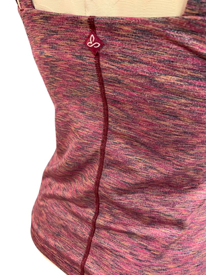 Small prAna Womens Twila Top Activewear Tank Purple Space Dye