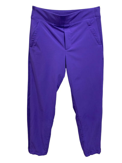 Size 4P Athleta Petite Womens Purple Brooklyn Lined Athletic Pants Pockets