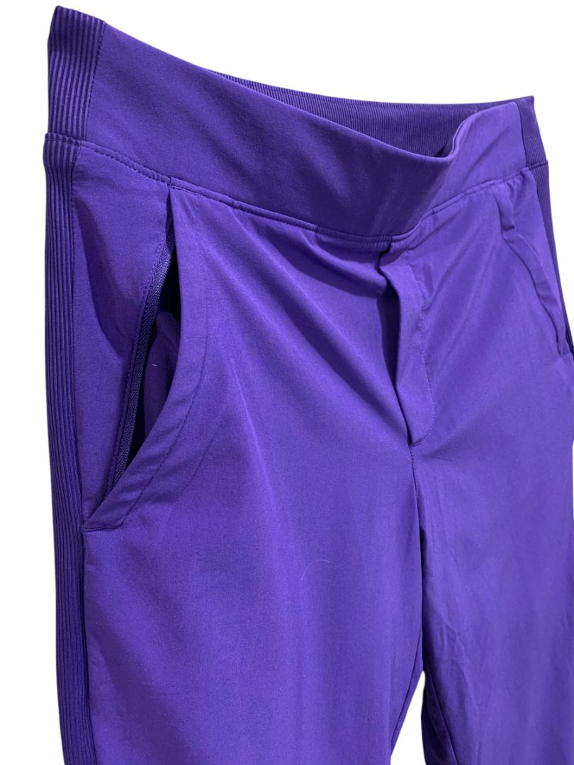 Size 4P Athleta Petite Womens Purple Brooklyn Lined Athletic Pants Pockets