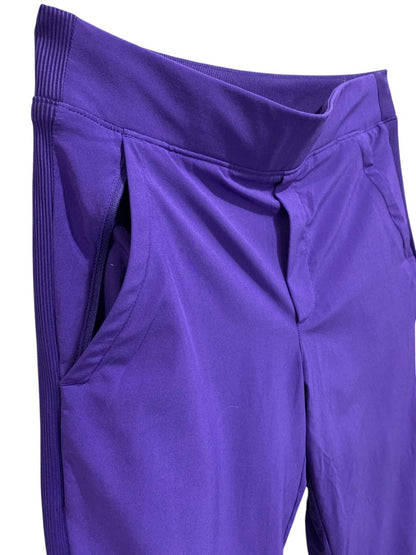 Size 4P Athleta Petite Womens Purple Brooklyn Lined Athletic Pants Pockets